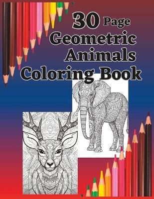 30 Page Geometric Animals Coloring Book - Print Listings - cover