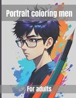 portrait coloring men: 20 mens portrait with intricate designs