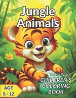 Jungle Animals Children's Coloring Book: 40 Fun Coloring Pages For Kids Age 5-12