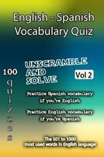 English - Spanish Vocabulary Quiz - Match the Words - Volume 2