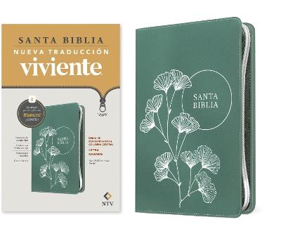 Biblia de Referencia En La Columna Central Ntv, Letra Grande de Zï½per Con Filament (Sentipiel, Verde, Letra Roja): Nueva Traduccion Viviente, Verde, Sentipiel, Biblia de referencia en la columna central, de zï½per con Filament, Letra Roja/ New Living Translation, Th - Tyndale - cover