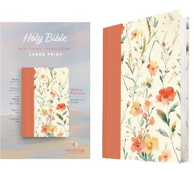 NLT Large Print Slimline Reference Bible (Hardcover, Peach Meadows, Red Letter) - New Living Translation - cover