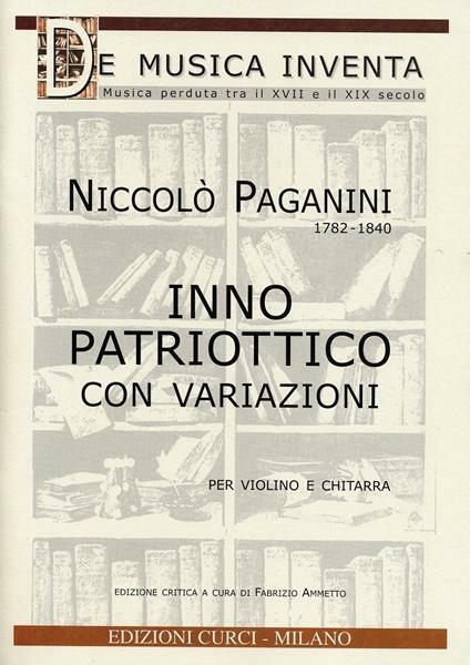  Inno Patriottico con Variazioni. Niccolò Paganini. Violino e Chitarra - copertina