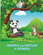 Animals and Nature in Spanish Coloring Book