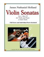 Violin Sonatas: Nos. 1 thru 10 for Violin and Piano or Solo Violin, Full Score and Individual Parts Included