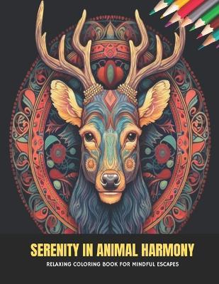 Serenity in Animal Harmony: Relaxing Coloring Book for Mindful Escapes, 50 Pages, 8.5 x 11 inches - Maxine C Swanson - cover
