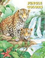 Jungle Colors: Jungle Animal Scenes Coloring Book