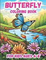 Butterfly Coloring Book For Kids Ages 4 - 8