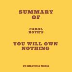 Summary of Carol Roth's You Will Own Nothing
