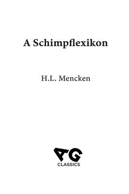 A Schimpflexikon - Henry L Mencken - cover