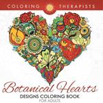 Botanical Hearts Designs Coloring Book For Adults