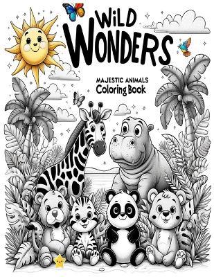 Wild wonders: Majestic Animals, Coloring Book: Coloring Book for Preschoolers Pre-K Coloring Activities Early Childhood Coloring Sheets Toddler Coloring Book Preschool Age Coloring Fun: Adorable Animals: A Collection of 29 Cute Critters to Color - Incostar Production - cover