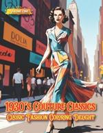 1930's Couture Classics - Classic Fashion Coloring Delight, Volume One: Couture Unveiled: Volume One's Chromatic Canvas