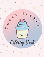 Sweet Treats Coloring Book: Color the Sweetness: A Delicious Journey through Popsicles, Cotton Candy, and Cookies