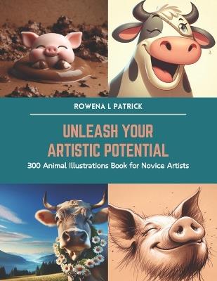 Unleash Your Artistic Potential: 300 Animal Illustrations Book for Novice Artists - Rowena L Patrick - cover