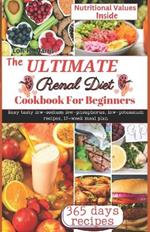 The Ultimate Renal Diet Cookbook for Beginners: Easy tasty low-sodium low-phosphorus, low-potassium recipes, 12-week meal plan