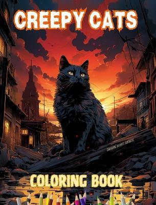 Creepy cats Coloring Book Fascinating and Creative Scenes of Terrifying Cats for Teens and Adults: Incredible Collection of Unique Killer Cats to Boost Creativity - Colorful Spirits Editions - cover
