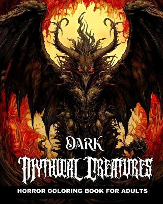 Dark Mythical Creatures Horror Coloring Book for Adults: Mythical Creatures of Darkness Horror Coloring Pages - Regina Peay - cover