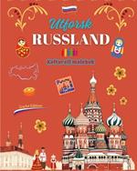 Utforsk Russland - Kulturell malebok - Kreativ design av russiske symboler: Ikoner fra russisk kultur blandet i en fantastisk malebok
