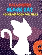 Halloween Black cat Coloring Book For Girls