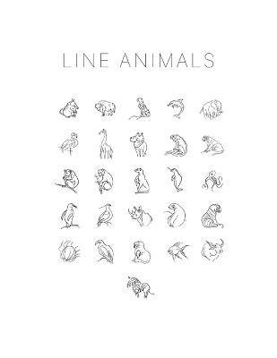 Line Animals Coloring Book - James Colton Vreeken - cover