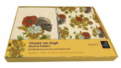 Van Gogh Skulls and Flowers Sewn Notebook Collection and Pouch Set - Insight Editions - cover