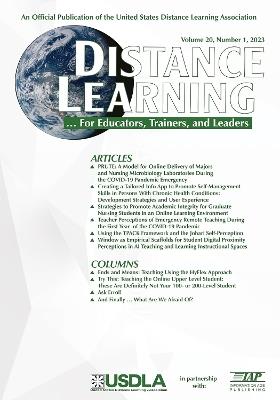 Distance Learning Volume 20 Number 1 2023 - cover