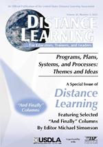 Special Issue of Distance Learning Volume 20 Number 4 2023: Programs, Plans, Systems, and Processes: Themes and Ideas