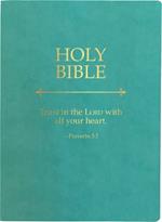 Kjver Holy Bible, Trust in the Lord Life Verse Edition, Large Print, Coastal Blue Ultrasoft: (King James Version Easy Read, Teal, Red Letter, Proverbs 3:5)