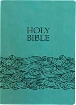 Kjver Holy Bible, Wave Design, Large Print, Coastal Blue Ultrasoft: (King James Version Easy Read, Teal, Red Letter)