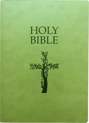 KJV Holy Bible, Cross Design, Large Print, Olive Ultrasoft: (Red Letter, Green, 1611 Version) - Whitaker House - cover