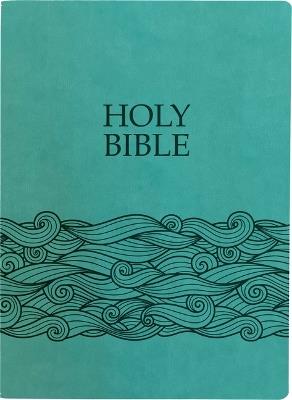 KJV Holy Bible, Wave Design, Large Print, Coastal Blue Ultrasoft: (Red Letter, Teal, 1611 Version) - Whitaker House - cover