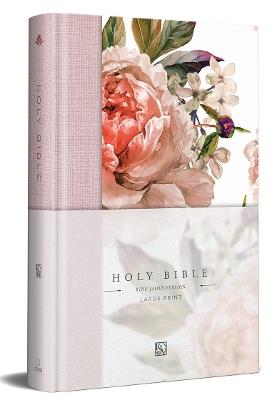 KJV Medium Format Large Print Pink Floral Cloth - Origin - cover