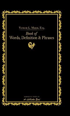Book of Words, Definitions, & Phrases - Vernon Mann - cover