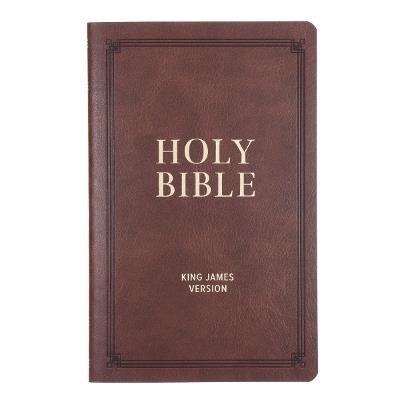 KJV Bible Gift Faux Leather, Brown - cover
