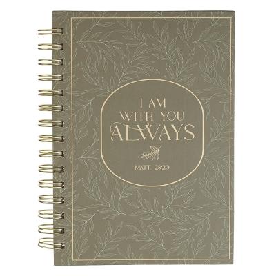 Journal Spiral Green I Am with You Always Matt. 28:20 - cover