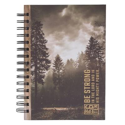 Journal Spiral Brown Be Strong Eph. 6:10 - cover