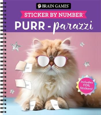 Brain Games - Sticker by Number: Purr-Parazzi (24 Images to Sticker): Includes 2 Foil Sticker Sheets to Complete Each Image! - Publications International Ltd,New Seasons,Brain Games - cover