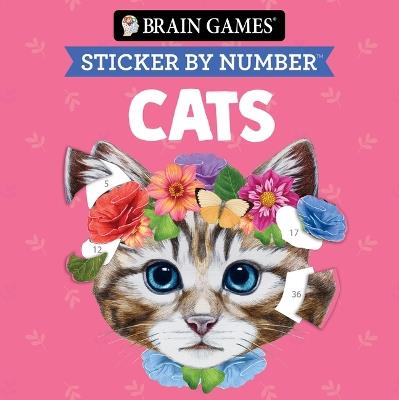 Brain Games - Sticker by Number Compact Edition: Cats 7x7 Inches Perfect Gift for Cat Lovers, Travel Size Activity Book for Adults & Kids 7+ - Publications International Ltd,New Seasons,Brain Games - cover
