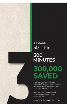 3 Tools, 30 Tips, 300 Minutes and 300000 Saved - Bejoy Peter - cover