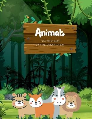 Animals Coloring and writing adventures - Artify Infinity - cover