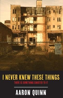 I Never Knew These Things: There Is Something Sinister To It - Aaron Quinn - cover
