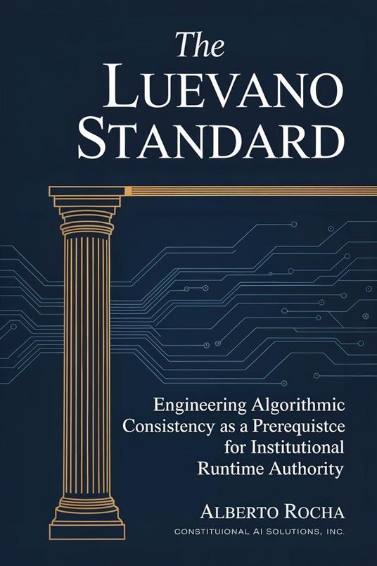 The Luevano Standard: Engineering Algorithmic Consistency as a Prerequisite for Institutional Runtime Authority