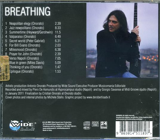 Breathing - CD Audio di Antonio Onorato - 2