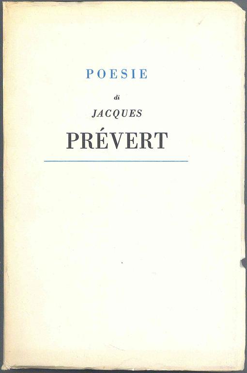 Poesie Jacques Prevert Libro Usato Guanda Collezione Fenice Ibs