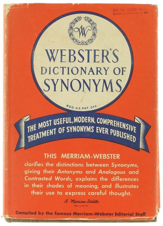 ster's Dictionary of Synonyms. a Dictionary of Discriminated