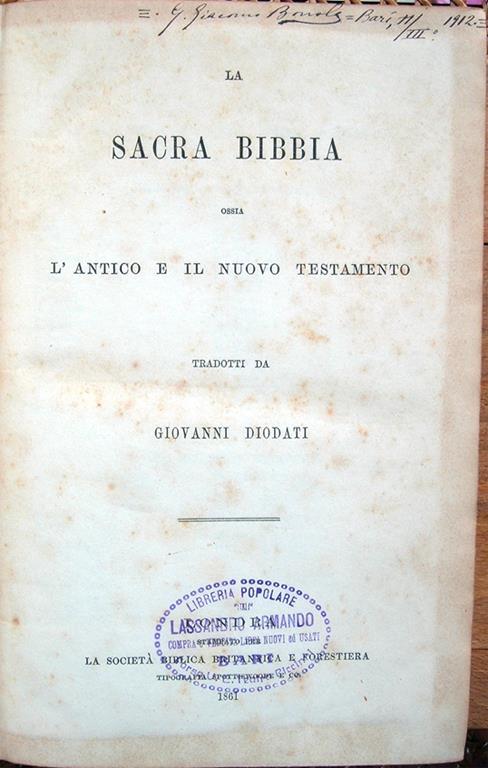 SCARICA BIBBIA DIODATI GRATIS