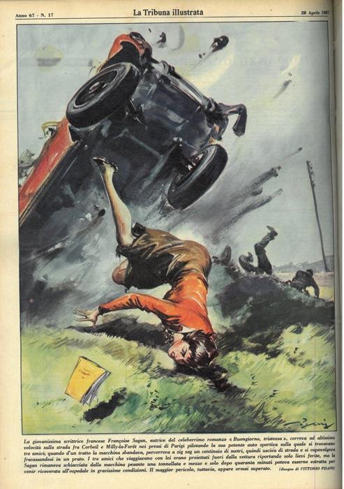 La Giovanissima Scrittrice Francese Francoise Sagan Autrice Del Celeberrimo Romanzo Buongiorno Tristezza Correva Ad Atissima Velocita