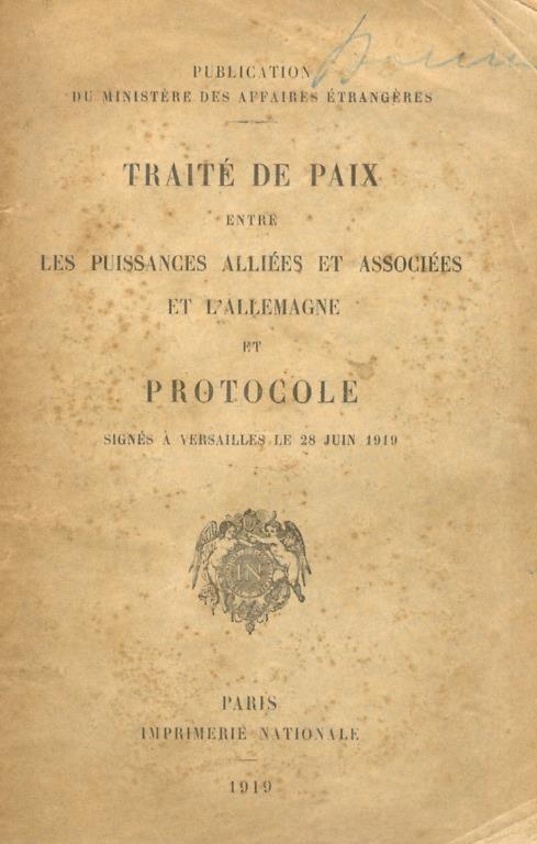Le Trait de Versailles ou la paix en trompelil