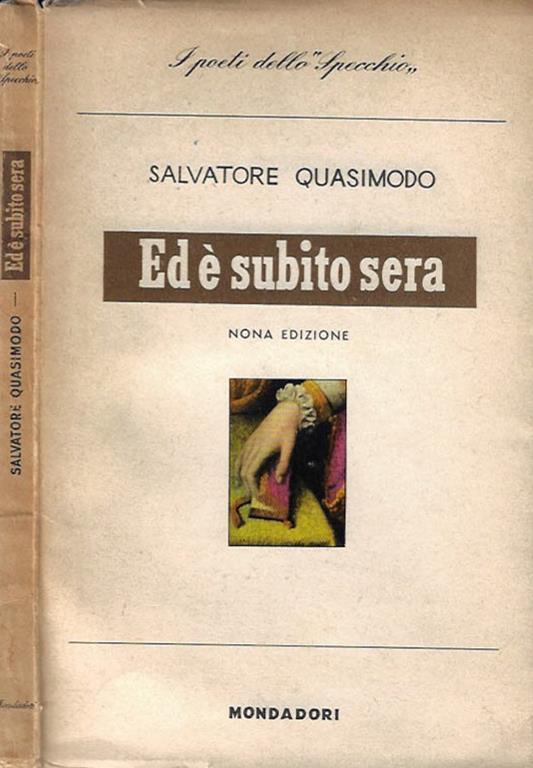 Ed è subito sera Libro Usato Mondadori Lo specchio IBS Ed è subito sera Libro Usato Mondadori Lo specchio IBS